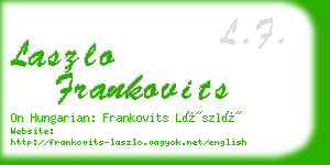 laszlo frankovits business card
